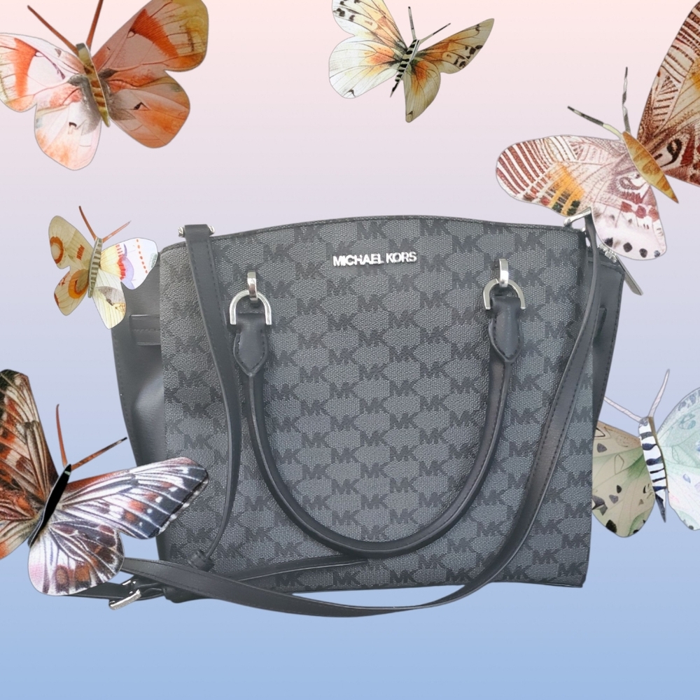 MICHAEL Michael Kors Rochelle Large Satchel in Black 38S0CV8S3V